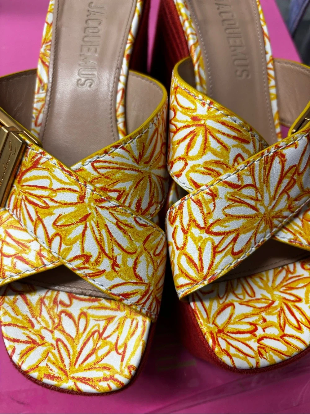 Jacquemus Floral Platform Sandals